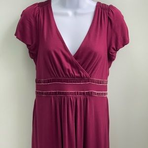 Juicy Couture Faux Wrap Velvet Trim Little Red Dress